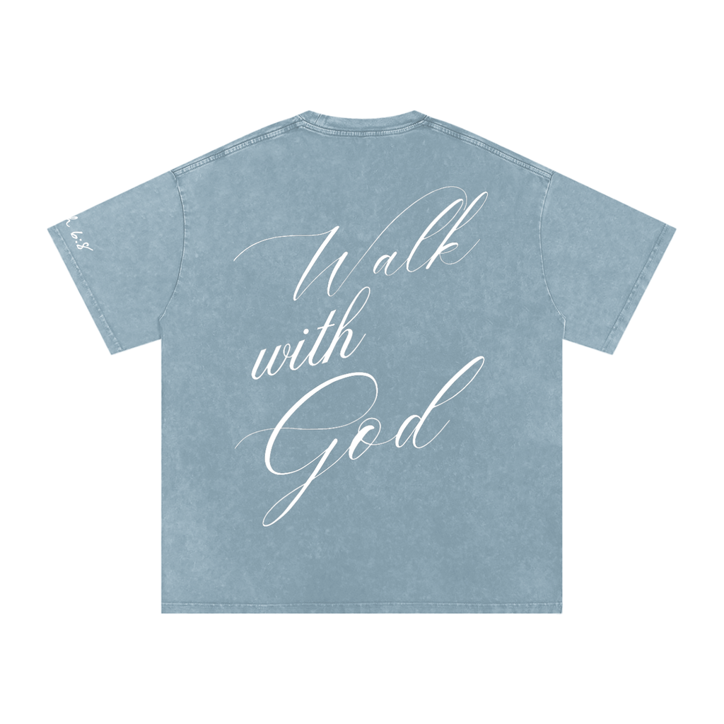 Snow Washed Oversized Cotton T-Shirt