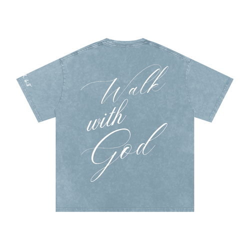 Snow Washed Oversized Cotton T-Shirt
